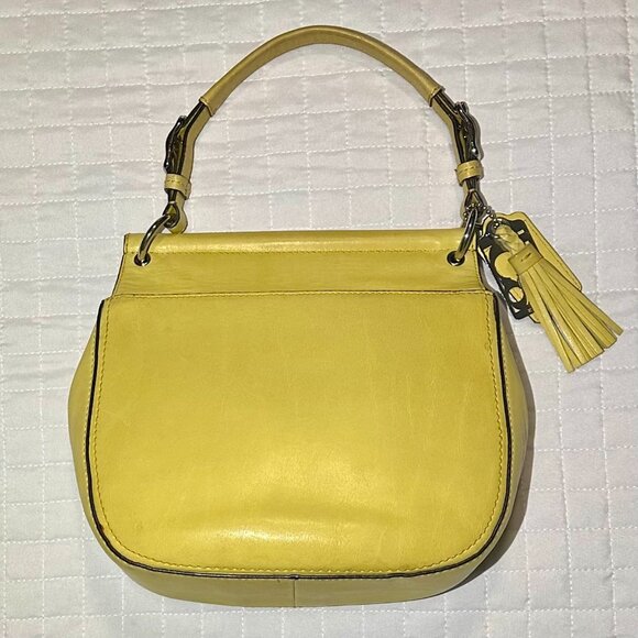 COACH 70th Anniversary Legacy Stripe Yellow Leather & Silver Willis19132 - Picture 6 of 16